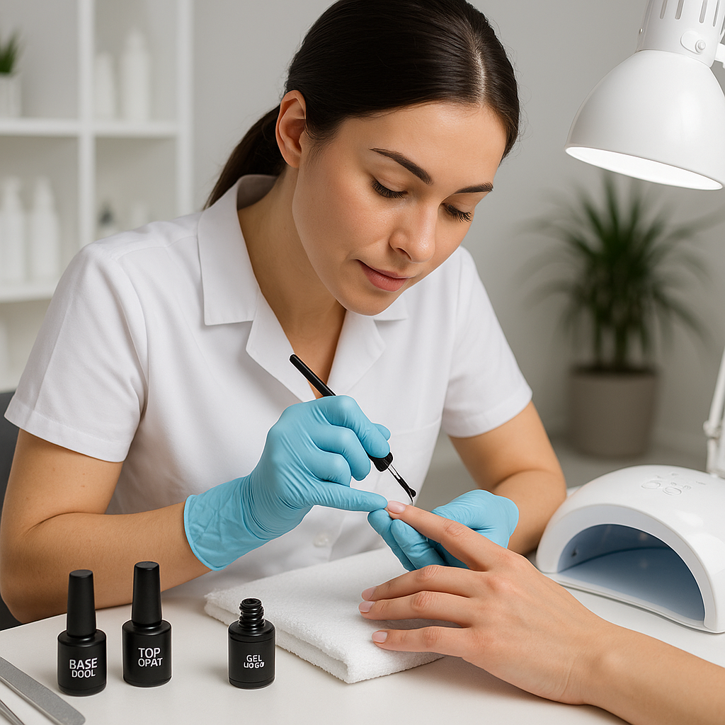 Gel manicure system explanation and application process